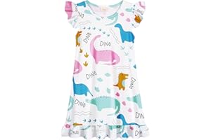 COTRIO Girls Nightgowns Toddler Unicorn Pajamas Kids Mermaid Sleepwear Night Dress Sleep Clothes Nightshirt Nightie
