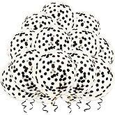 Black Confetti Balloons, 25 Pcs Thickened 12 Inch Clear Latex Balloon with Confetti Inside for Birthday Party New Year Engagement Bridal Shower Baby Shower Graduation Party Decorations Supplies