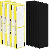 Harebery 4-Pack Flt5000 Filter C Replacement Filter Compatible with AC5000, AC5000E, AC5250PT, AC5350B, AC5350BCA, AC5350W, AC5300B, CDAP5500B, AP2800CA