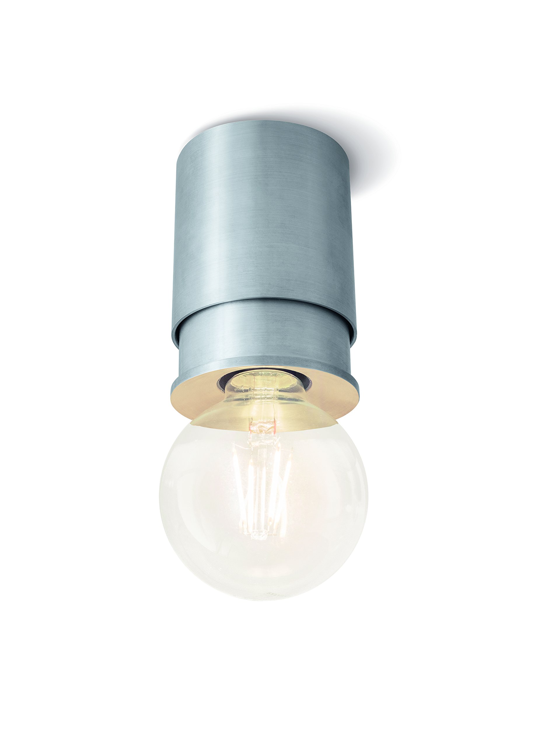 Twister Pure Ceiling Light – Easy to Fix, No Screws, One Hook Only, Patent Protected, E27 – Aluminium