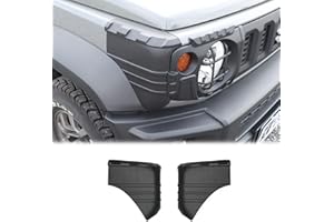 JLZHUYO for Suzuki Jimny Sierra JB74 Headlight Cover, Fog Light Cover, Tail Light Cover, Door Handle Cover, Tailgate Handle Cover, Side Mirror Cover, Stone Guard, Door Protector (Front Hood Decorative Cover)