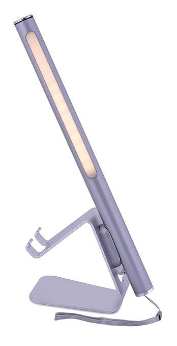 Starry Night Rechargeable Detachable Reading Light 4 W LED Desk Lamp with Dimmable Touch Sensitive Control and Magnetic Base for Working, Study, Office, Home (Silver)