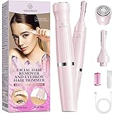 VG VOGCREST Women's Eyebrow Trimmer & Facial Hair Remover, 2 in 1, Double Rotating Blades, Safe, Painless, Hypoallergenic, Rechargeable, USB Charging