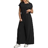 Auciccoo Women's 2 Piece Plus Size Lounge Set Summer Cap Sleeve Top Wide Leg Pants Matching Set Sweatsuits Outfits Tracksuit