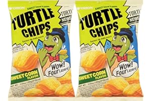 VALUBNDL: Turtle Chips Sweet Corn – 2 Pack (160g Bags) – 4-Layered Korean Corn Thins – Light & Crispy Exotic Snacks – VALUBND