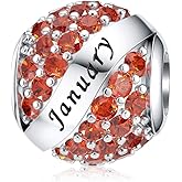 JIAYIQI Birthday Charm Fit Charm Bracelets Necklace, 925 Sterling Silver Pendants Beads for Women Jewelry