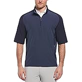 Callaway Golf Heather Blocked 1/2 Zip Short Sleeve Pullover Peacoat Heather Medium