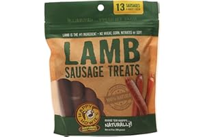 Happy Howie's Sausage Treats - Healthy Dog Treats, Flavorful Slow Cooked Lamb, Natural Ingredients, Chewy Dog Treats, Hormone Free - Lamb, (Pack of 1)