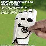 FINGER TEN Golf Gloves Men Left Hand Cabretta Leather Ball Marker Weathersof M view 4