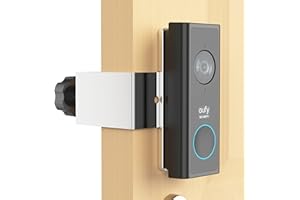 VMEI Anti-Theft Doorbell Mount Work for eufy Video Doorbell C210 (T8222),No Drill,Not Rust, Not Block Doorbell Sensor, Door Mount for Home Apartment Office Room Renters-Silver