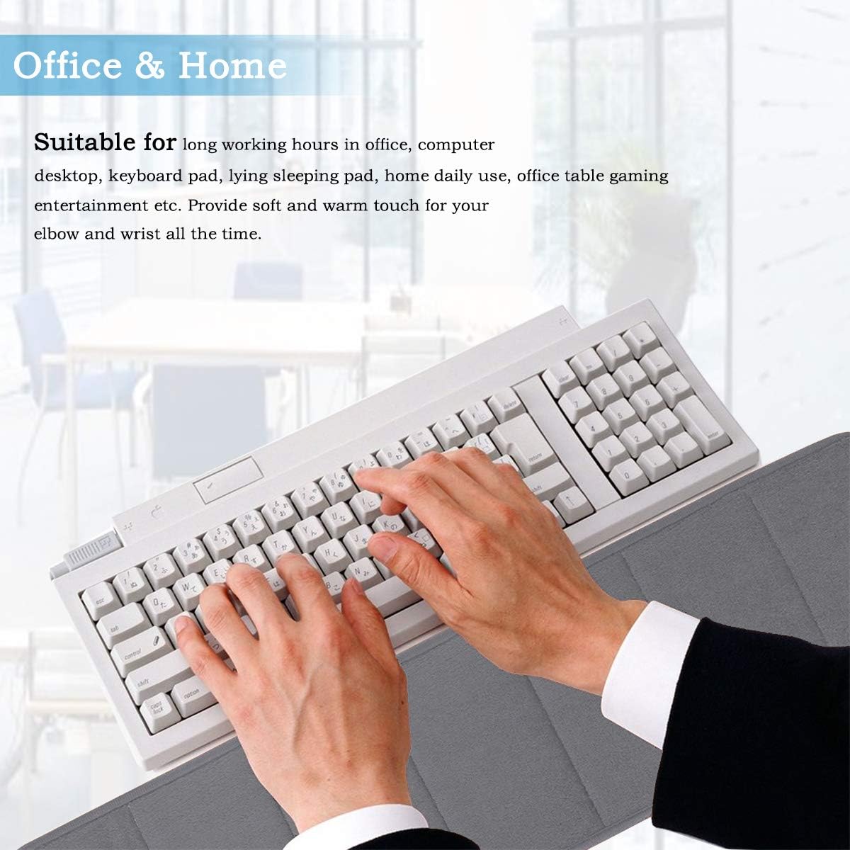 2Pcs Computer Wrist Elbow Pad, CREATIEES Upgraded Keyboard Wrist Rest Arm Pad Elbow Support for