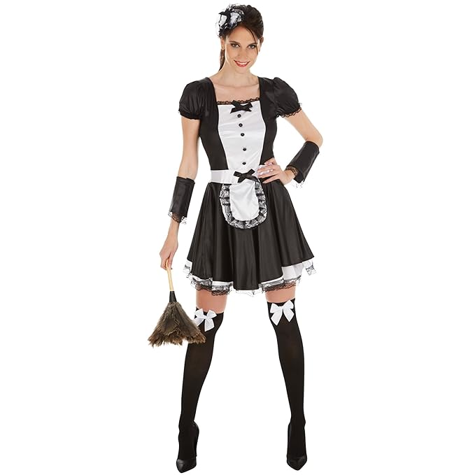 TecTake dressforfun Frauenkostüm sexy Dienstmädchen | Super verführerisches Kleid | Zaubert EIN traumhaftes Dekolleté | inkl.