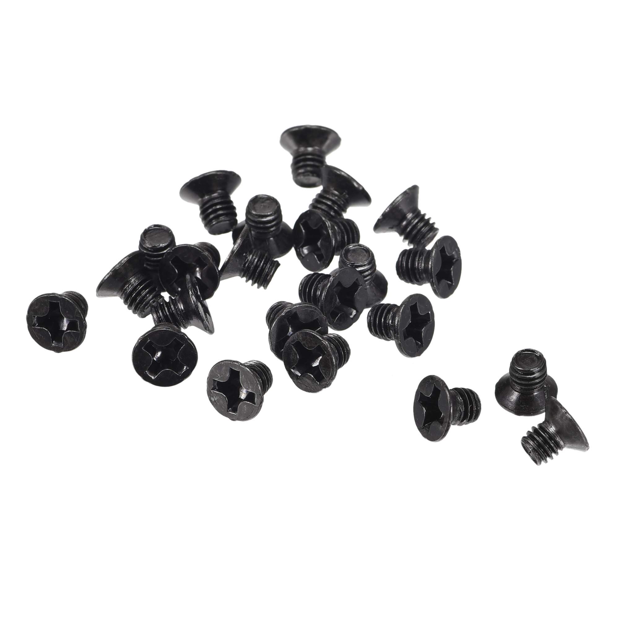 sourcing map M3 x 4mm Phillips Screw Fastener Black for Laptop PC TV Fan Switch 500pcs