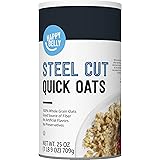 Amazon Brand - Happy Belly Steel Cut Oats, 25 Ounce