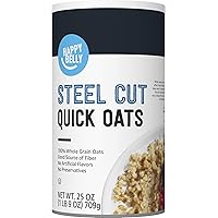 Amazon Brand - Happy Belly Steel Cut Oats, 25 Ounce