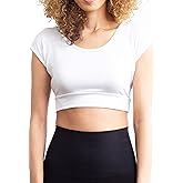 Women Top Cami Layering HALFTEE Cap Sleeve Tee | Demi Crop Undershirt for Women & Teens XS-6X