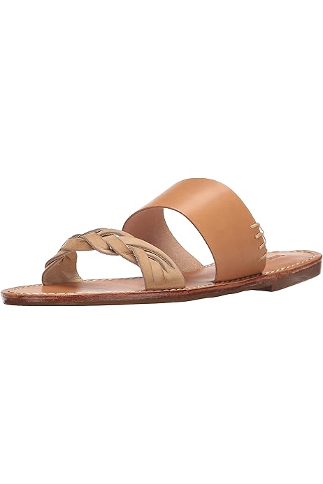 soludos metallic braided slide sandal