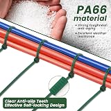 KINGLAKE 100 Pcs 200x2.5mm Self-Locking Garden Cable Ties Green Nylon view 2