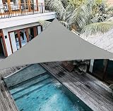 Sowoxdme Triangle Sun Sail Shade 3m x 3m x 4m Waterproof Grey Garden Canopy view 5