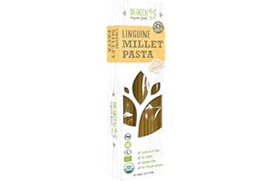 Big Green Organic Food- Organic Millet Linguine, Gluten-Free, Lectin-Free, Non-GMO, Vegan, Wheat and Rice Alternative, 8.8oz (1 Pack)