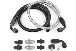 ZHSYMX 25Inch AN6 Power Steering Pump Hose Kit Compatible with Chevy C10 Connects GM Type II Power Steering Pump