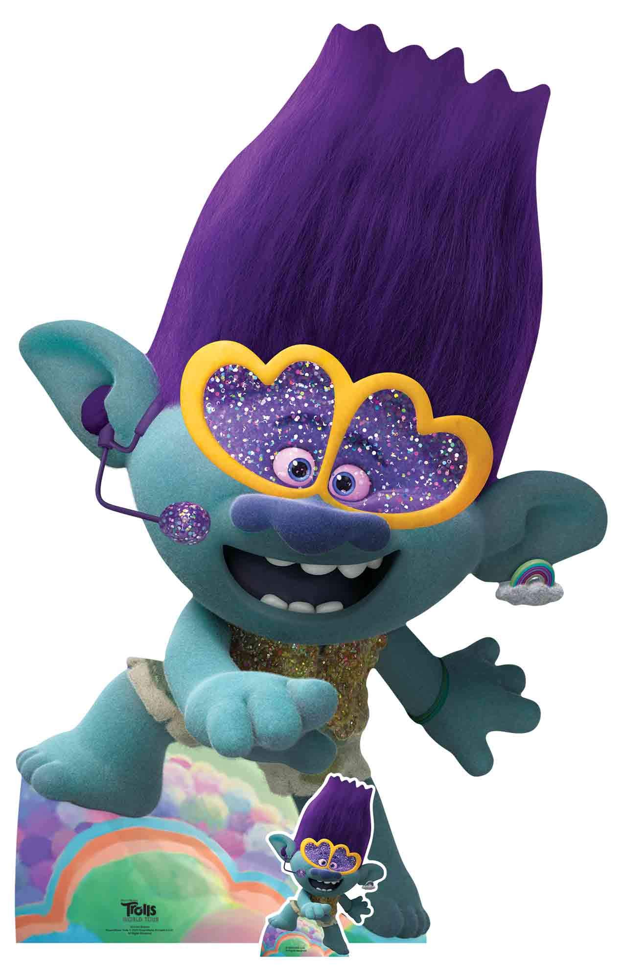 Star Cutouts SC1525 LARGE Branch Singing Trolls World Tour Height 148cm Width 96cm