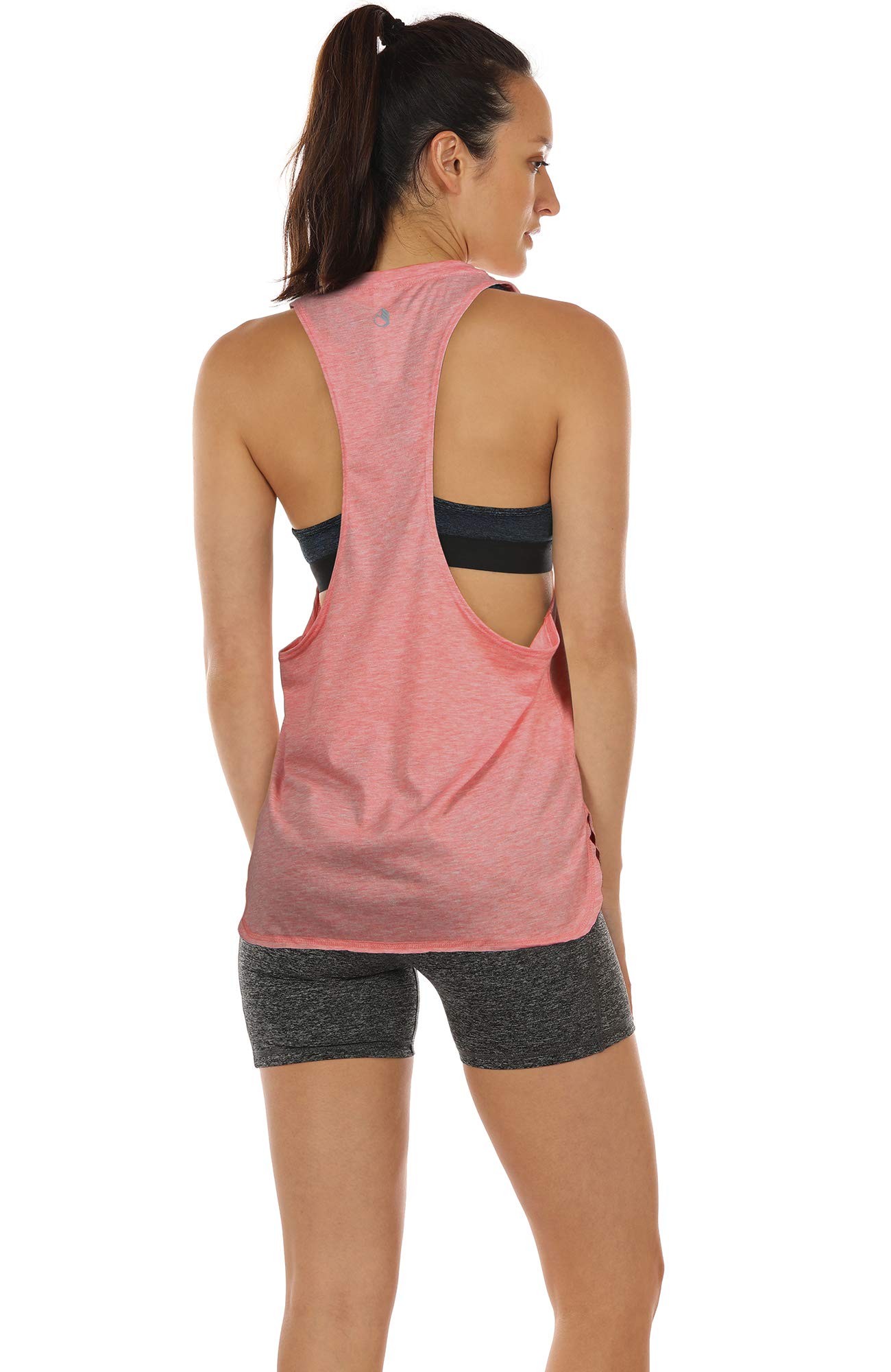 icyzone Damen Sport Top Locker - Atmungsaktive Fitness Shirt Muscle Tank Top Sport Oberteile, 3er Pack (M, Black/Beige/Pale Blush) 6