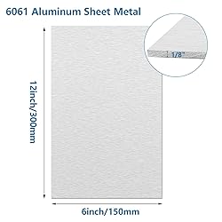 6061 Aluminum Sheet Metal 6 x 12 x 1/8 Inch, Heavy