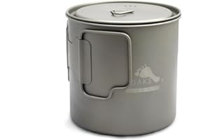 TOAKS POT-650-L Light Titanium Pot Perfect For Outdoor Camping & Hiking Cookware - 650ml