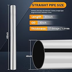 4 Inch Stainless Steel Exhaust Pipe 40 Inch