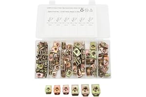 100pcs U Nut Clip, Extruded U Nuts M4 M5 M6 M8 Stainless Steel U Style Clip on Nut U Type Fasteners