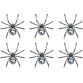 4~6Pcs Halloween Pins Spider Brooch for Women Gothic Jewelry Spider Pins for Costumes Party Decoration Cosplay Goth Accessories Halloween Gifts