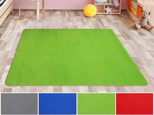 Primaflor Ideen In Textil Kinderteppich Sitzkreis Grun 200 X 300 Cm Velour Kurzflor Kinderzimmerteppich Spielteppich Teppich Fur Kinder Amazon De Kuche Haushalt