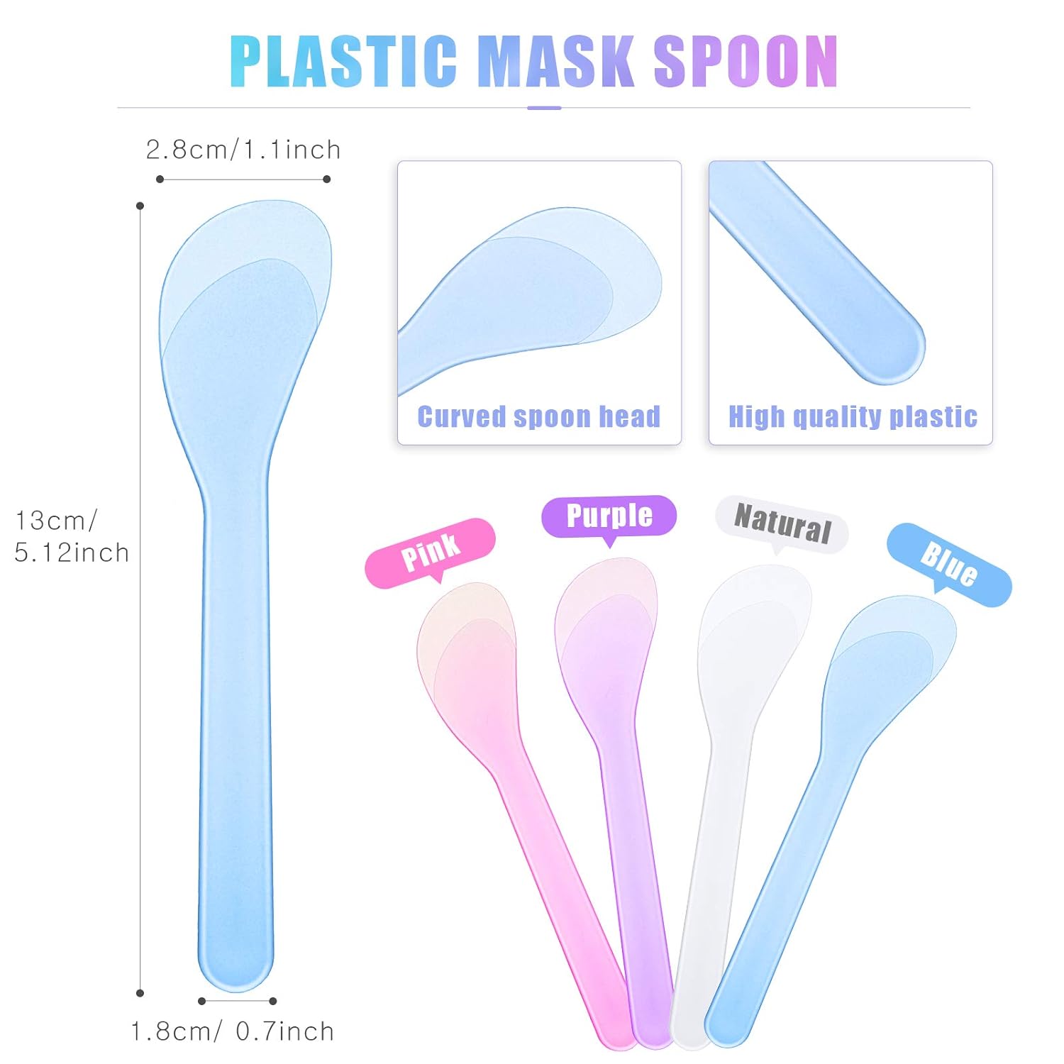 16 Pieces Facial Fan Mask Brush and 4 Piece Cosmetic Mask Spoon Spatulas Mask Application Fan Brush Soft Glycolic Fan Brush Boar Head Fan Brush Applicator for Peel Mask Makeup: Beauty