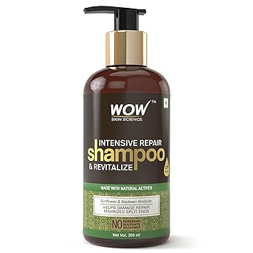 WOW Intensive Repair & Revitalize No Parabens, Sulphate & Silicone Shampoo, 300mL