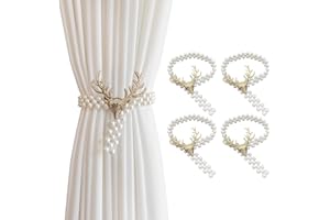 4Pcs Curtain Ties, Curtain Tiebacks, Embrasse Pour Rideaux with Adjustable Strap, Boho Decor for Home Office Bedroom Dining D