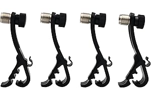 Boseen Shockproof Drum Rim Microphone Clip for Microphone Clamps Holder with Groove Gear(Pack of 4)