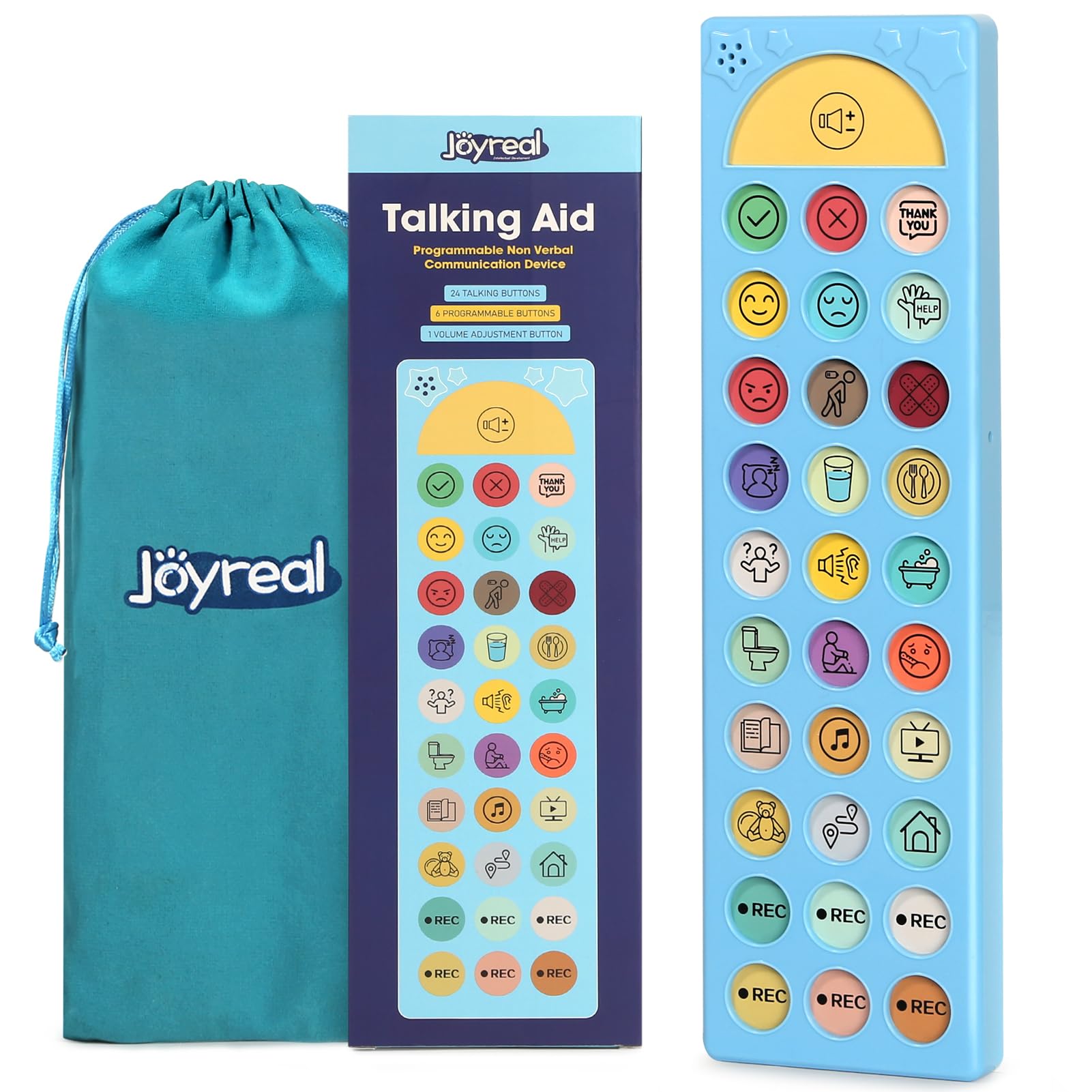 TalkingTiles AAC Device – Non-Verbal Communication Aid For Autism & Speech Therapy (Blue)