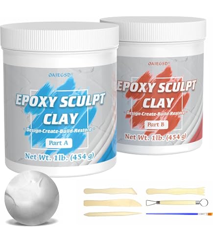 Smalltongue Argile Époxy Sculpt AB 0,9 Kg - Pâte à Modeler 2 Parties Pour Sculpture Et Réparation