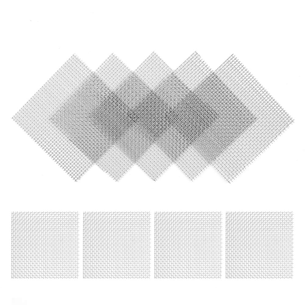 Fulushou 20 PCS Aquarium Mesh Plants Stainless Steel Aquarium Moss Wall Stainless Steel Mesh for Aquarium Fish Tank(7.5 cm X 7.5cm)