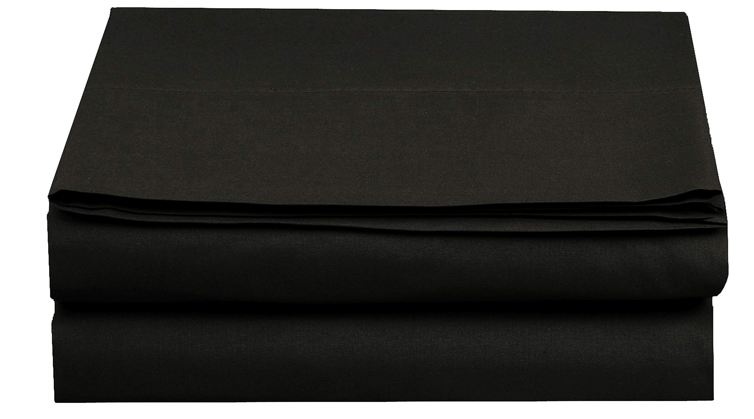 Elegant Comfort Premium Hotel Quality 1-Piece Flat Sheet, Luxury and Softest 1500 Premium Hotel Quality Microfiber Bedding Flat Sheet, Wrinkle-Free, Stain-Resistant, California King, Black
