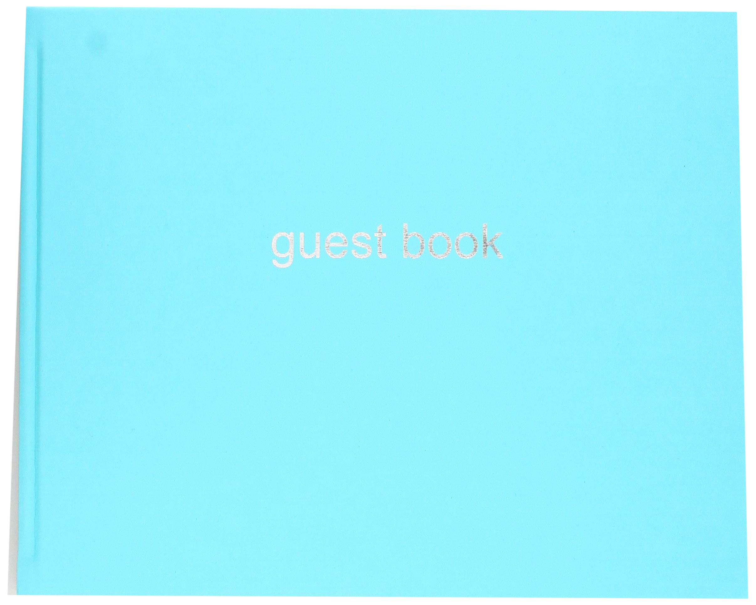 Letts Dazzle Quarto Landscape Guest Book - Turquoise