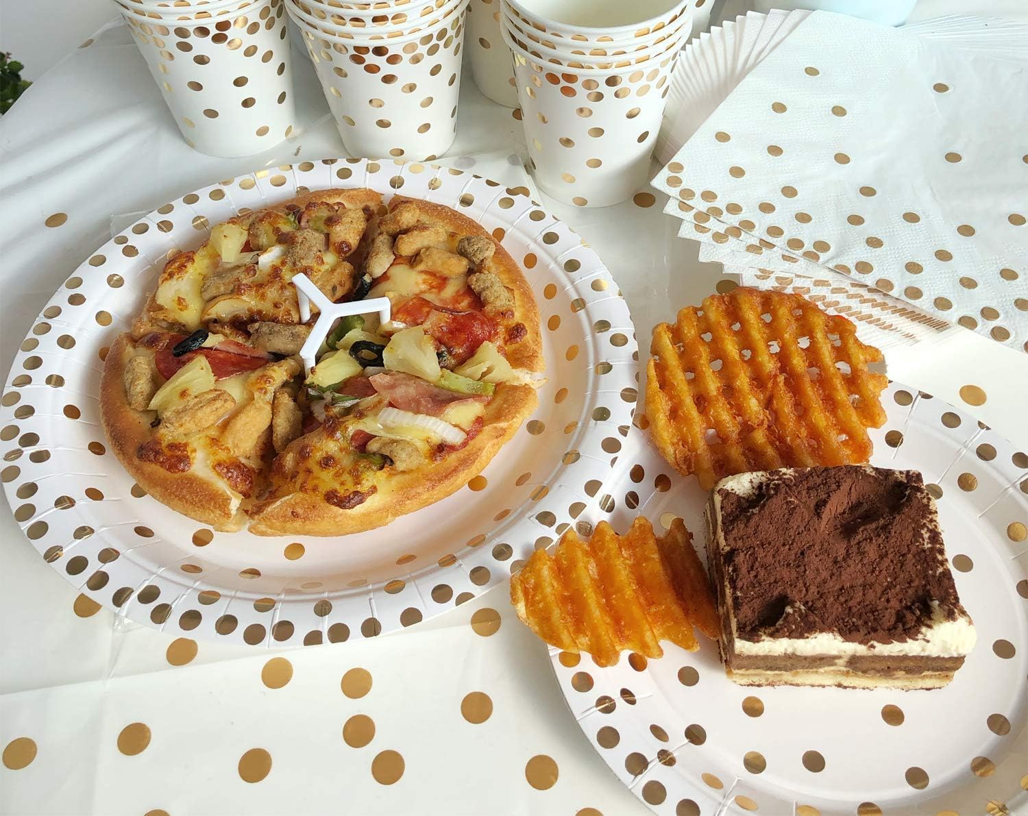 Vaisselle Jetable Assiettes Splaks Assiette Jetable Gold Kit Vaisselle Jetable Grande Assiettes Assiettes A Dessert Gobelets Serviettes Paille En Papier Nappe Pour Fete Party Fete Anniversaire Mariages 24 Invites Napravi Rs
