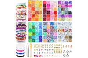 1PC 24-in-1 Bracelet Making Kit with 3160 Polymer Clay Beads and Sheets - Adult Handmade Jewelry Kit, Style3