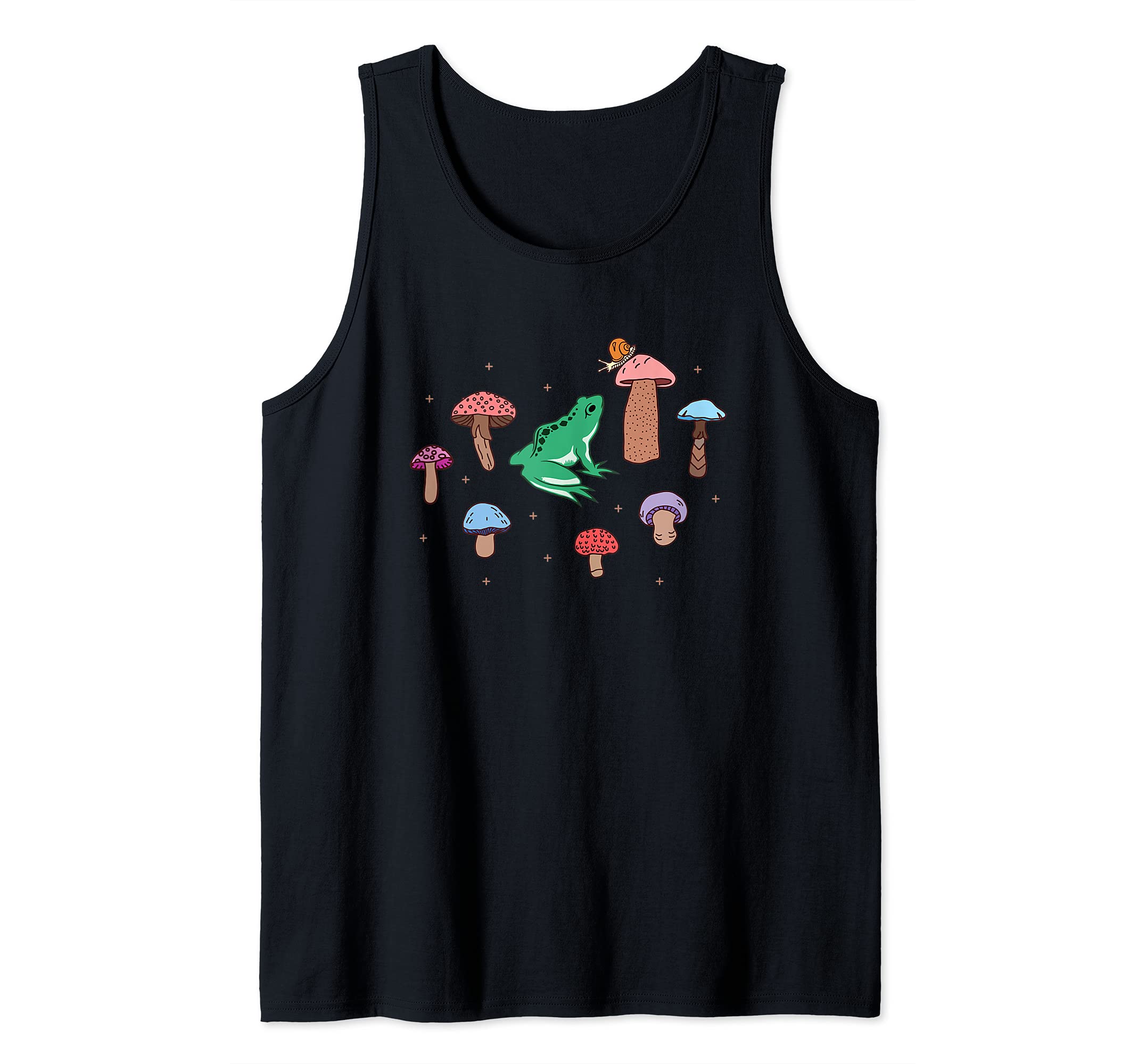 Cottagecore Aesthetic Frog Mushrooms Snail Tank Top