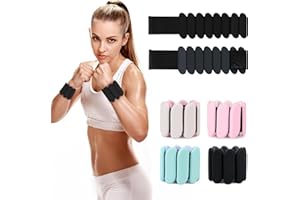 MXIIXM Wrist Weights, 2Pcs Wearable Wrist Ankle Weights for Women and Men, Adjustable Silicone Bracelets Suitable for Walking, Yoga, and Gym, Arm & Leg Workout, 2lb