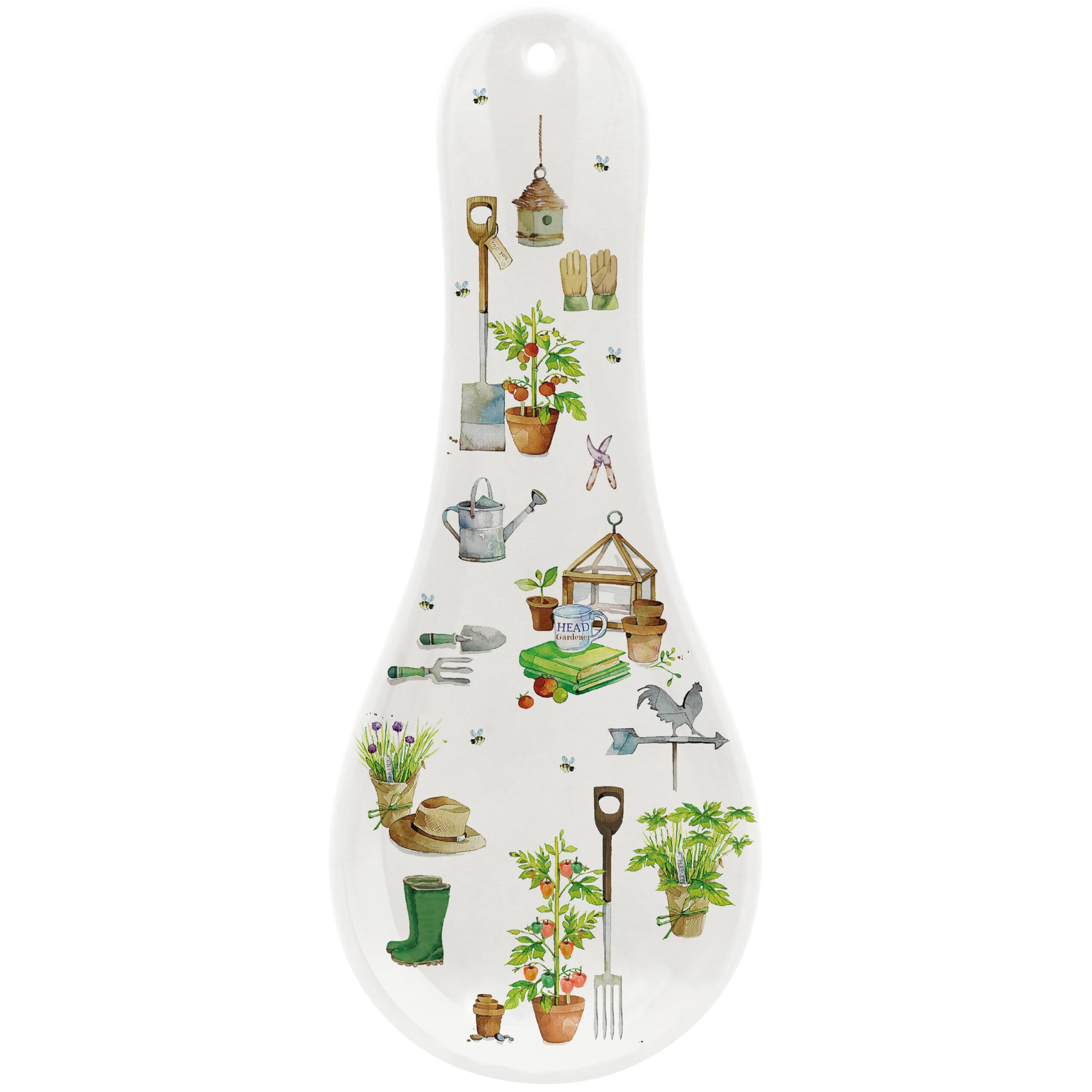 The Leonardo Collection Green Fingers Spoon Rest | Durable Spoon Rest Kitchen for Spoons | Tea Spoon Holder for Kicthen & Home | Ideal Utensils Holder & Teaspoon Rest Gift for Women & Men — image 1