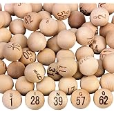S&amp;S Worldwide - mp-W9509 Wooden Bingo Balls (Pack of 75) | Set of 75 hard wood bingo balls, 1.0 inch H x 7.0 inch L x 7.0 inch W