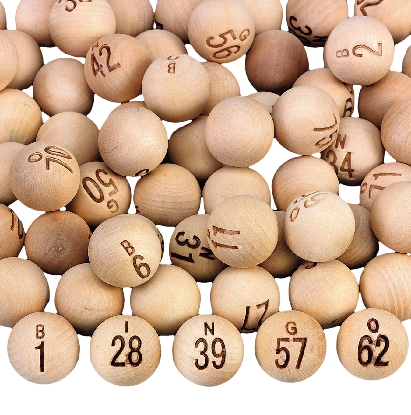 S&S Worldwide W9509 Wooden Bingo Balls (Pack of 75)