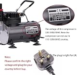 SAGUD Airbrush Kit with Compressor and 3 Needles 0.2/0.3/0.8mm view 3